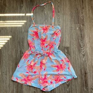 Chubbies: Romper with pockets and removable neck strap.